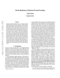 On the Robustness of Decision-Focused Learning