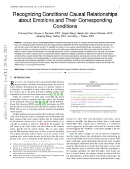 Recognizing Conditional Causal Relationships about Emotions and Their
  Corresponding Conditions