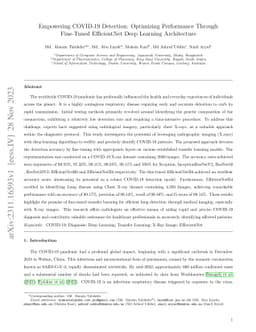 Empowering COVID-19 Detection: Optimizing Performance Through Fine-Tuned
  EfficientNet Deep Learning Architecture