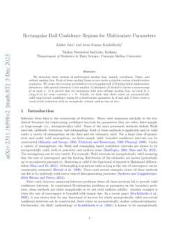 Rectangular Hull Confidence Regions for Multivariate Parameters