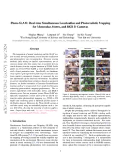 Photo-SLAM: Real-time Simultaneous Localization and Photorealistic
  Mapping for Monocular, Stereo, and RGB-D Cameras