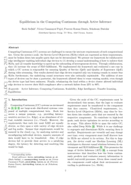 Equilibrium in the Computing Continuum through Active Inference