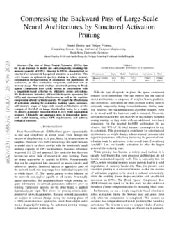 Compressing the Backward Pass of Large-Scale Neural Architectures by
  Structured Activation Pruning