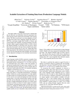 Scalable Extraction of Training Data from (Production) Language Models
