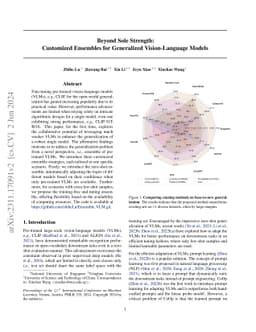 Beyond Sole Strength: Customized Ensembles for Generalized
  Vision-Language Models