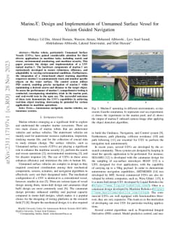 Marine$\mathcal{X}$: Design and Implementation of Unmanned Surface
  Vessel for Vision Guided Navigation
