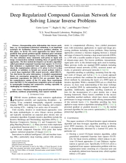 Deep Regularized Compound Gaussian Network for Solving Linear Inverse
  Problems