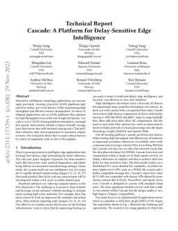 Cascade: A Platform for Delay-Sensitive Edge Intelligence