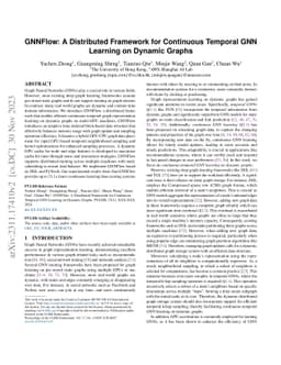 GNNFlow: A Distributed Framework for Continuous Temporal GNN Learning on
  Dynamic Graphs