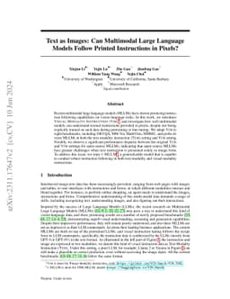 Text as Images: Can Multimodal Large Language Models Follow Printed
  Instructions in Pixels?