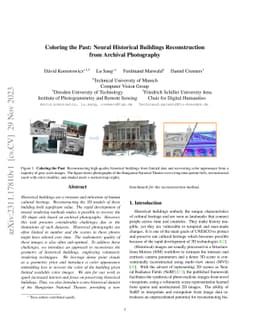 Coloring the Past: Neural Historical Buildings Reconstruction from
  Archival Photography