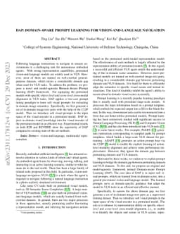 DAP: Domain-aware Prompt Learning for Vision-and-Language Navigation
