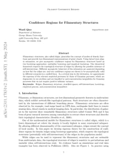 Confidence Regions for Filamentary Structures