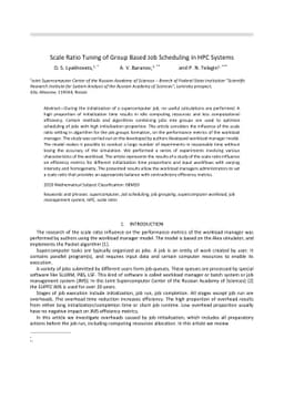 Scale Ratio Tuning of Group Based Job Scheduling in HPC Systems