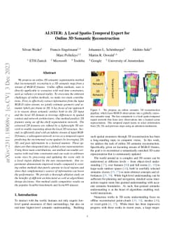 ALSTER: A Local Spatio-Temporal Expert for Online 3D Semantic
  Reconstruction