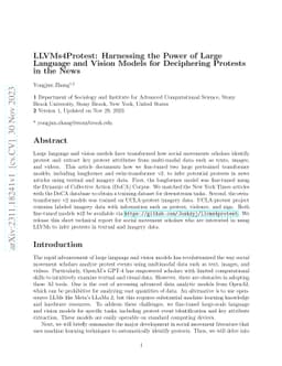 LLVMs4Protest: Harnessing the Power of Large Language and Vision Models
  for Deciphering Protests in the News