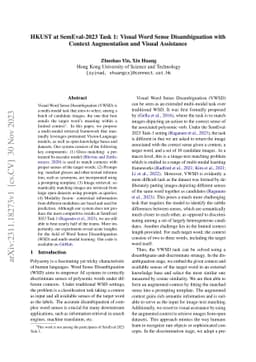 HKUST at SemEval-2023 Task 1: Visual Word Sense Disambiguation with
  Context Augmentation and Visual Assistance