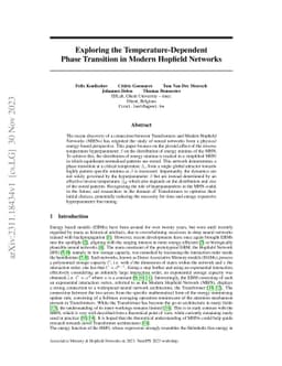 Exploring the Temperature-Dependent Phase Transition in Modern Hopfield
  Networks