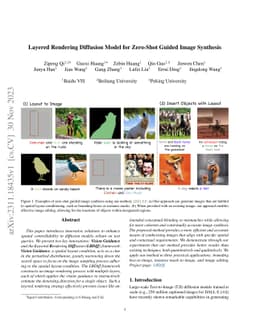 Layered Rendering Diffusion Model for Zero-Shot Guided Image Synthesis