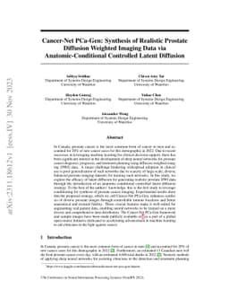 Cancer-Net PCa-Gen: Synthesis of Realistic Prostate Diffusion Weighted
  Imaging Data via Anatomic-Conditional Controlled Latent Diffusion