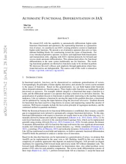 Automatic Functional Differentiation in JAX