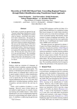 Mavericks at NADI 2023 Shared Task: Unravelling Regional Nuances through
  Dialect Identification using Transformer-based Approach