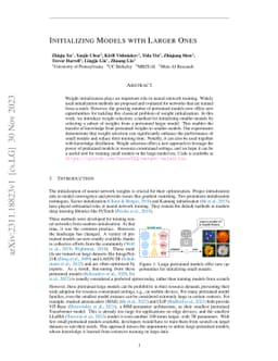 Initializing Models with Larger Ones