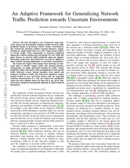An Adaptive Framework for Generalizing Network Traffic Prediction
  towards Uncertain Environments