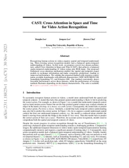 CAST: Cross-Attention in Space and Time for Video Action Recognition