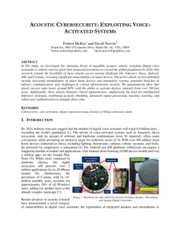 Acoustic Cybersecurity: Exploiting Voice-Activated Systems