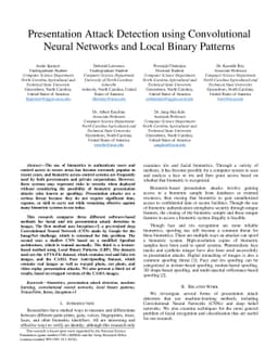 Presentation Attack Detection using Convolutional Neural Networks and
  Local Binary Patterns