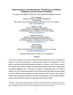 Retail Analytics in the New Normal: The Influence of Artificial
  Intelligence and the Covid-19 Pandemic