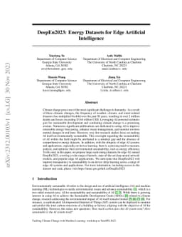 DeepEn2023: Energy Datasets for Edge Artificial Intelligence