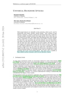 Universal Backdoor Attacks
