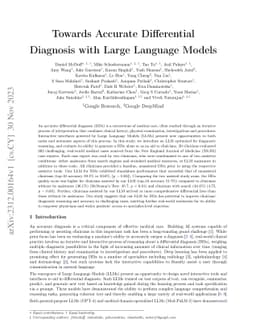 Towards Accurate Differential Diagnosis with Large Language Models