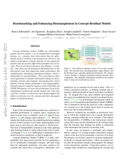 Benchmarking and Enhancing Disentanglement in Concept-Residual Models