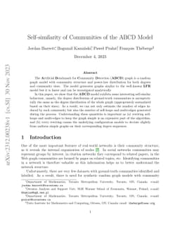 Self-similarity of Communities of the ABCD Model