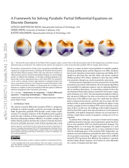 A Framework for Solving Parabolic Partial Differential Equations on
  Discrete Domains