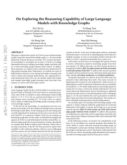 On Exploring the Reasoning Capability of Large Language Models with
  Knowledge Graphs