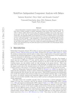 MultiView Independent Component Analysis with Delays