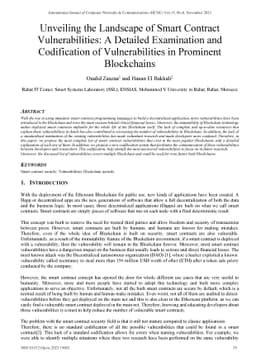 Unveiling the Landscape of Smart Contract Vulnerabilities: A Detailed
  Examination and Codification of Vulnerabilities in Prominent Blockchains