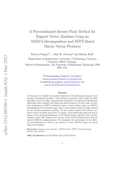 A Preconditioned Interior Point Method for Support Vector Machines Using
  an ANOVA-Decomposition and NFFT-Based Matrix-Vector Products