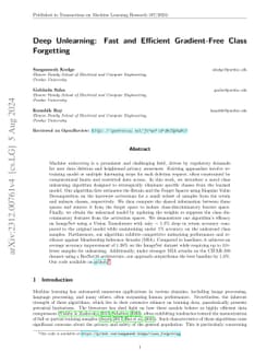Deep Unlearning: Fast and Efficient Training-free Approach to Class
  Forgetting