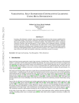 Variational Self-Supervised Contrastive Learning Using Beta Divergence