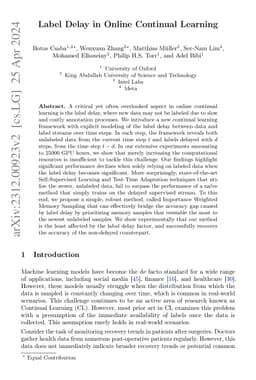 Label Delay in Online Continual Learning