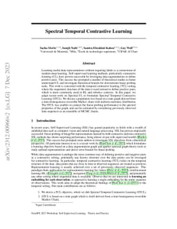 Spectral Temporal Contrastive Learning