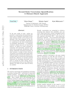 Second-Order Uncertainty Quantification: A Distance-Based Approach