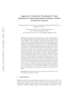 Aggressive Trajectory Tracking for Nano Quadrotors Using Embedded
  Nonlinear Model Predictive Control
