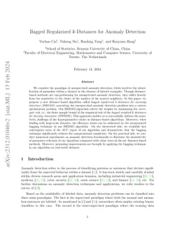 Bagged Regularized $k$-Distances for Anomaly Detection