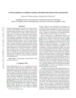 A Novel Residual-guided Learning Method for Image Steganography